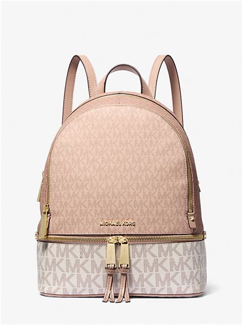 rhea medium color-block logo backpack